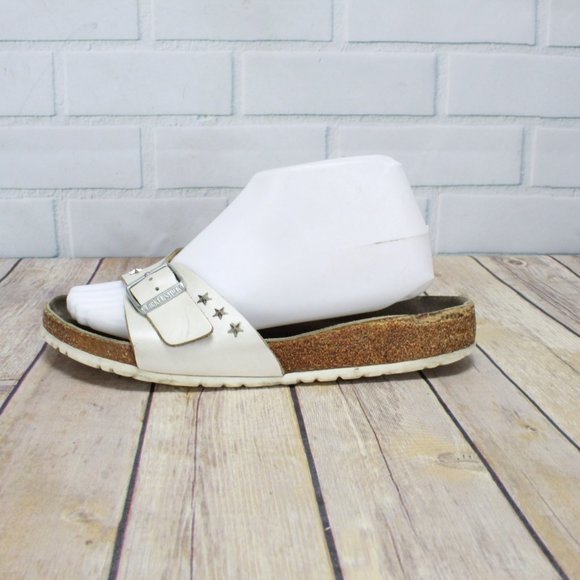 Birkenstock Shoes - BIRKENSTOCK Stars Studded Slide Sandals White 39 8